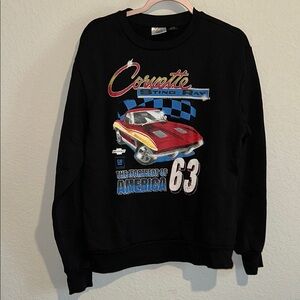 Black Corvette Graphic Sweatershirt